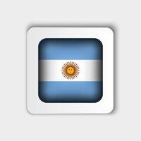 Argentine drapeau bouton plat conception vecteur