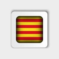 Catalogne drapeau bouton plat conception vecteur