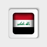 Irak drapeau bouton plat conception vecteur