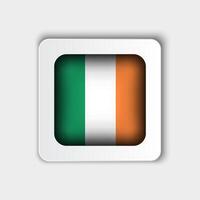 Irlande drapeau bouton plat conception vecteur