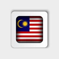 Malaisie drapeau bouton plat conception vecteur