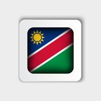 Namibie drapeau bouton plat conception vecteur
