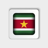 suriname drapeau bouton plat conception vecteur