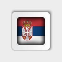 Serbie drapeau bouton plat conception vecteur