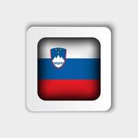 slovénie drapeau bouton plat conception vecteur