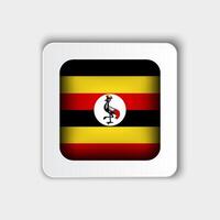 Ouganda drapeau bouton plat conception vecteur