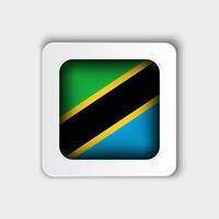 Tanzanie drapeau bouton plat conception vecteur