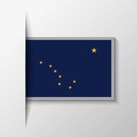 vecteur rectangulaire Alaska drapeau Contexte