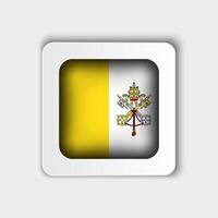 Vatican drapeau bouton plat conception vecteur