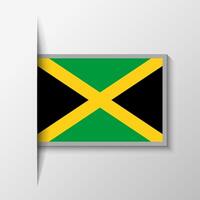 vecteur rectangulaire Jamaïque drapeau Contexte