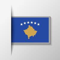 vecteur rectangulaire kosovo drapeau Contexte