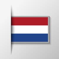 vecteur rectangulaire Pays-Bas drapeau Contexte