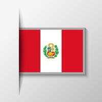 vecteur rectangulaire Pérou drapeau Contexte