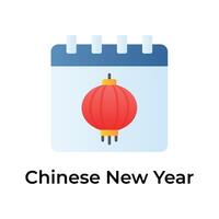 prime icône de chinois Nouveau année calendrier dans moderne style vecteur