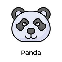 avoir votre tenir sur cette visuellement attirant Panda icône, prêt à utilisation vecteur