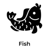 avoir votre mains sur cette magnifiquement conçu icône de poisson rouge en haut pour prime utilisation vecteur