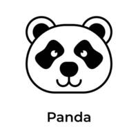 avoir votre tenir sur cette visuellement attirant Panda icône, prêt à utilisation vecteur