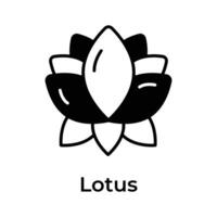 l'eau lis, incroyable icône de lotus fleur, en haut pour prime utilisation vecteur