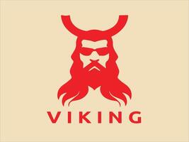 viking logo conception icône symbole vecteur modèle. Humain viking logo vecteur.