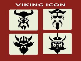 viking logo conception icône symbole vecteur modèle. Humain viking logo vecteur.