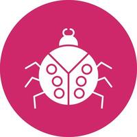 scarabée glyphe cercle icône vecteur