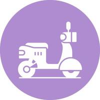 scooter glyphe cercle icône vecteur