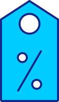 ligne rempli bleu icône vecteur