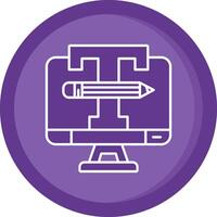 logo conception solide violet cercle icône vecteur