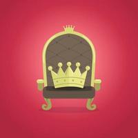 chaise royale avec la couronne. vecteur