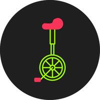 monocycle glyphe cercle icône vecteur
