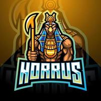 création de logo de mascotte horus esport vecteur