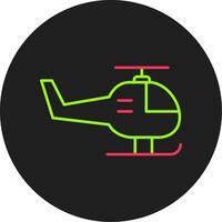 icône de cercle de glyphe d'hélicoptère vecteur