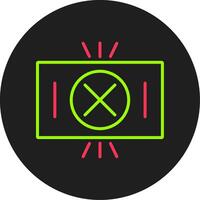 icône de cercle de glyphe de carte rouge vecteur