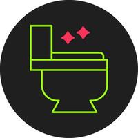 icône de cercle de glyphe de toilette vecteur