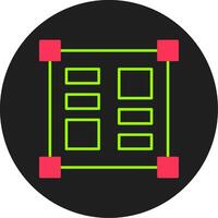 disposition outils glyphe cercle icône vecteur