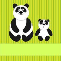 famille de pandas vecteur