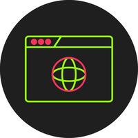 site Internet conception glyphe cercle icône vecteur