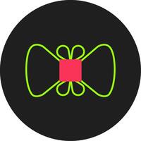 nœud papillon glyphe cercle icône vecteur