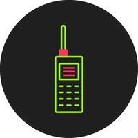 icône de cercle de glyphe de talkie-walkie vecteur
