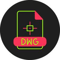 dwg glyphe cercle icône vecteur