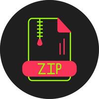 Zip *: français glyphe cercle icône vecteur