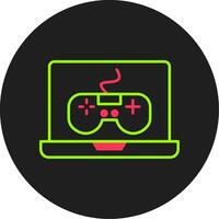 jeu vidéo glyphe cercle icône vecteur