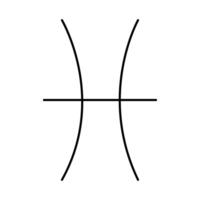 le zodiaque signe est Poissons. modifiable vecteur icône dans une minimaliste style.