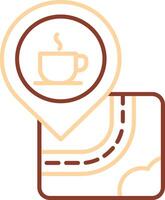 icône de deux couleurs de ligne de café vecteur