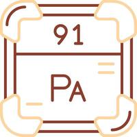 protactinium ligne deux Couleur icône vecteur