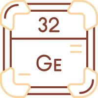 germanium ligne deux Couleur icône vecteur