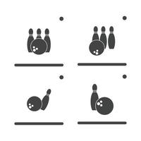 icône de bowling modèle de conception graphique illustration vecteur