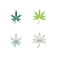 logo vectoriel d'icône de cannabis ou de marijuana pour l'industrie médicale ou pharmaceutique