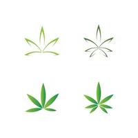 logo vectoriel d'icône de cannabis ou de marijuana pour l'industrie médicale ou pharmaceutique