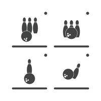 icône de bowling modèle de conception graphique illustration vecteur